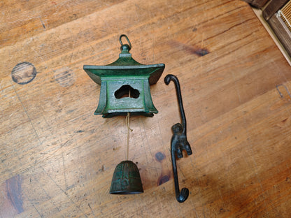Japanese Nambu Cast Iron Hanging Lantern Wind Bell Lucky Charm Japan