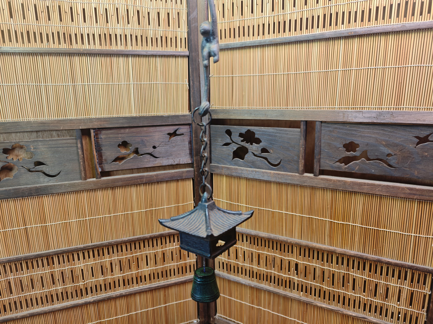 Japanese Nambu Cast Iron Hanging Lantern Wind Bell Lucky Charm Japan