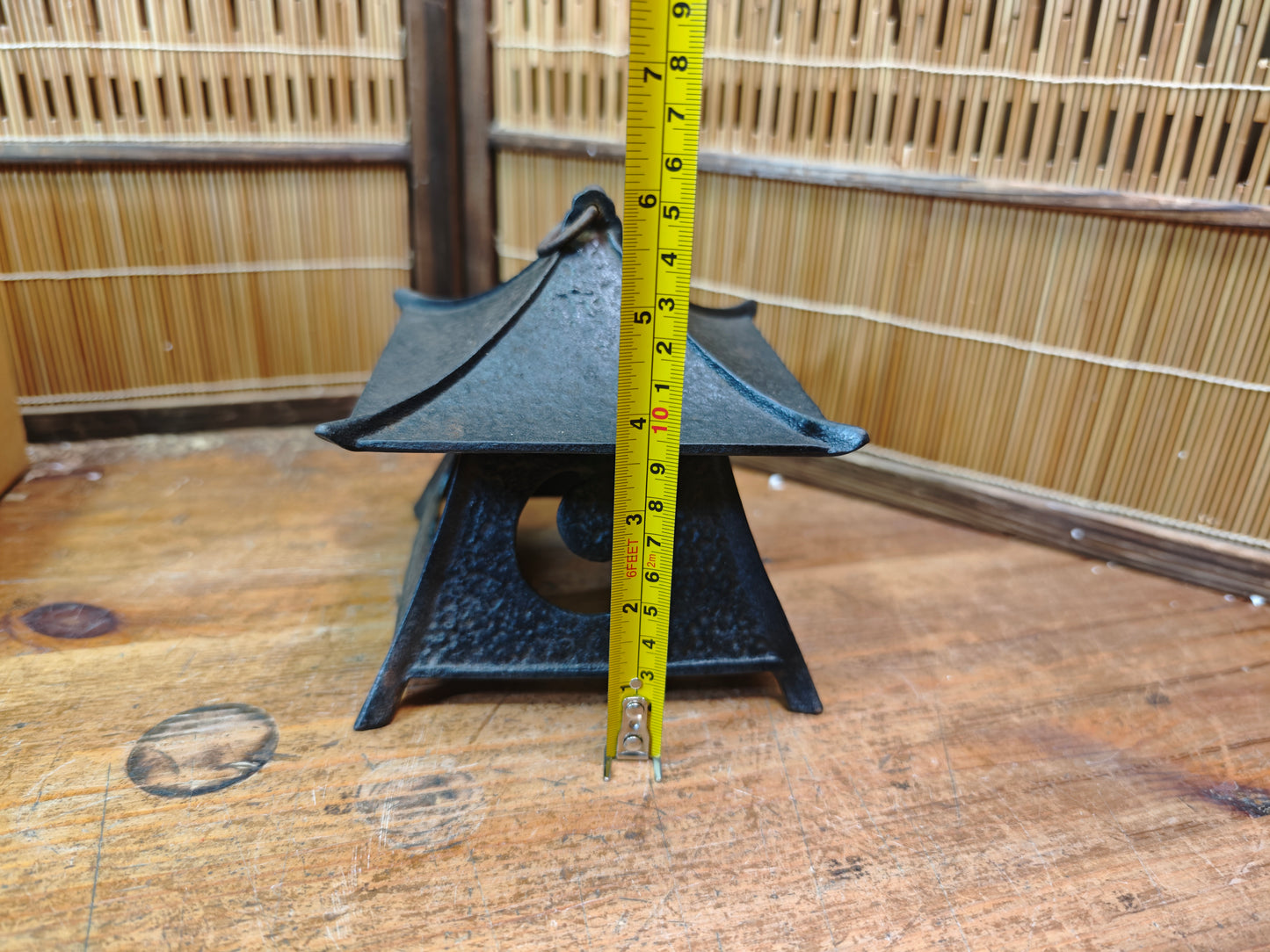 Japanese Nambu Cast Iron Hanging Lantern Wind Bell Lucky Charm Japan