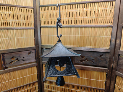 Japanese Nambu Cast Iron Hanging Lantern Wind Bell Lucky Charm Japan