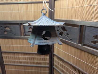 Japanese Vintage Nambu Cast Iron Hanging Lantern Wind Bell Lucky Charm