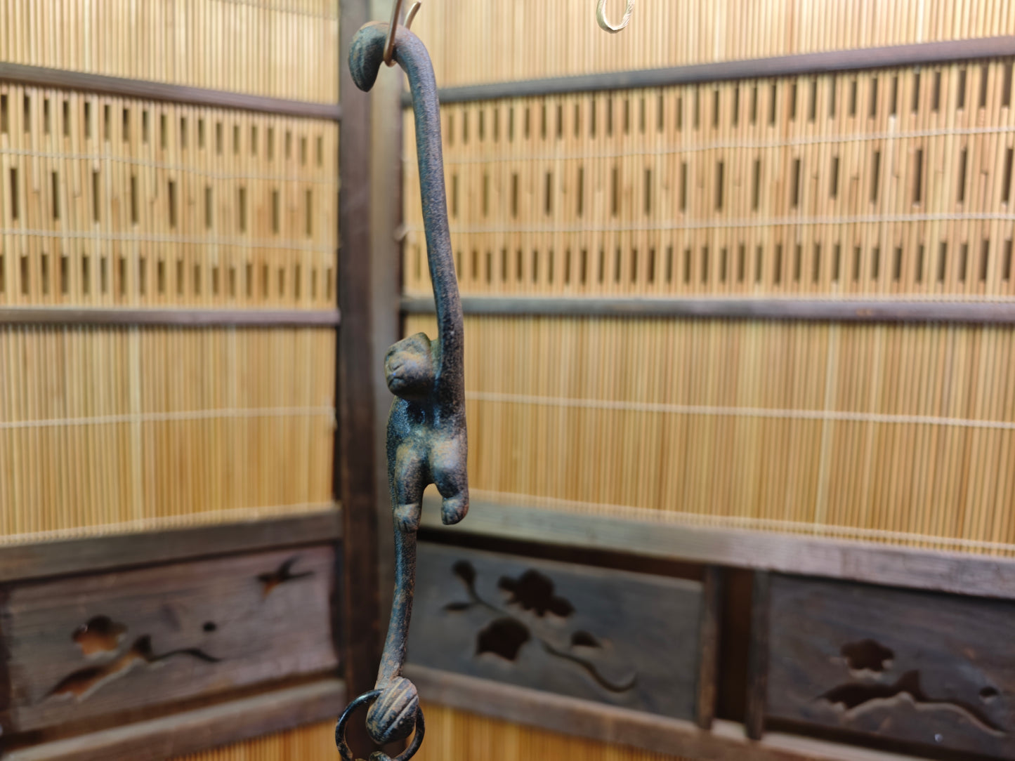 Japanese Nambu Cast Iron Hanging Lantern Wind Bell Lucky Charm Japan