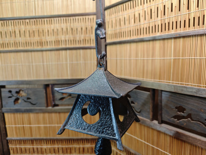 Japanese Nambu Cast Iron Hanging Lantern Wind Bell Lucky Charm Japan