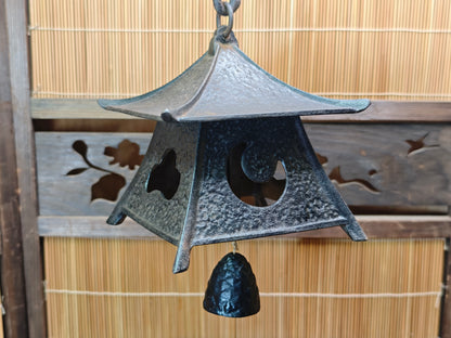Japanese Nambu Cast Iron Hanging Lantern Wind Bell Lucky Charm Japan