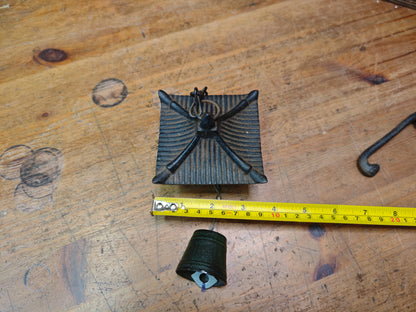 Japanese Nambu Cast Iron Hanging Lantern Wind Bell Lucky Charm Japan