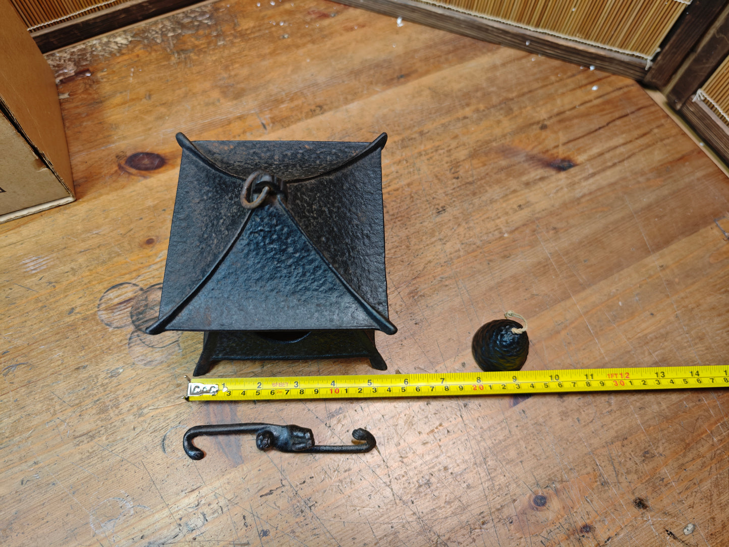 Japanese Nambu Cast Iron Hanging Lantern Wind Bell Lucky Charm Japan