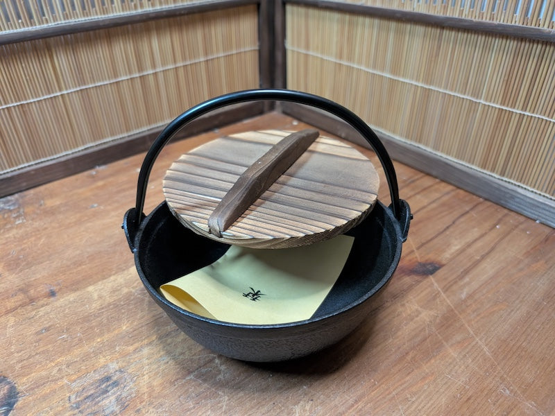 Japanese Nambu Cast Iron Sukiyaki Pot 1990s Unused With Lid Japan