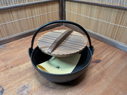 Japanese Nambu Cast Iron Sukiyaki Pot 1990s Unused With Lid Japan