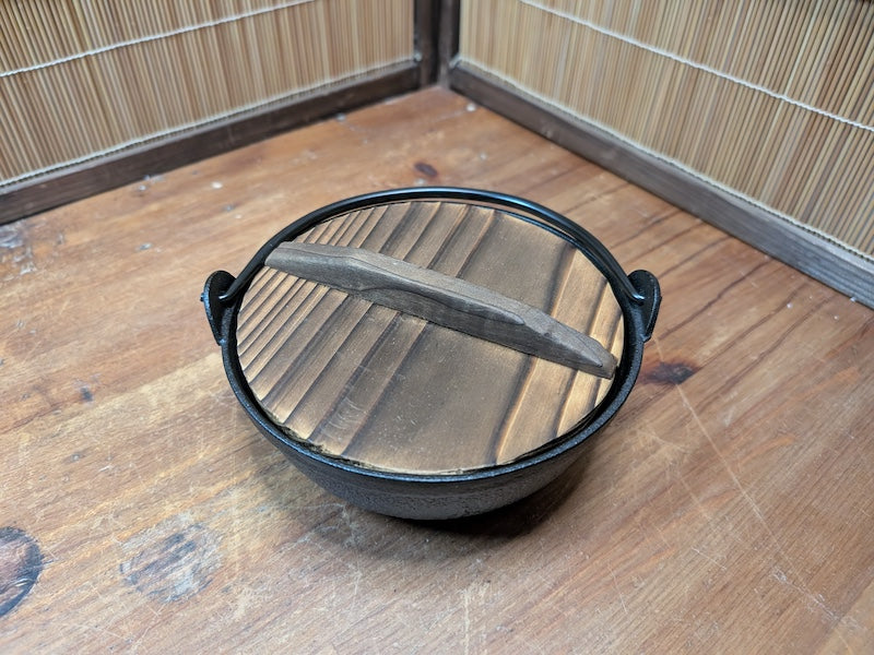 Japanese Nambu Cast Iron Sukiyaki Pot 1990s Unused With Lid Japan