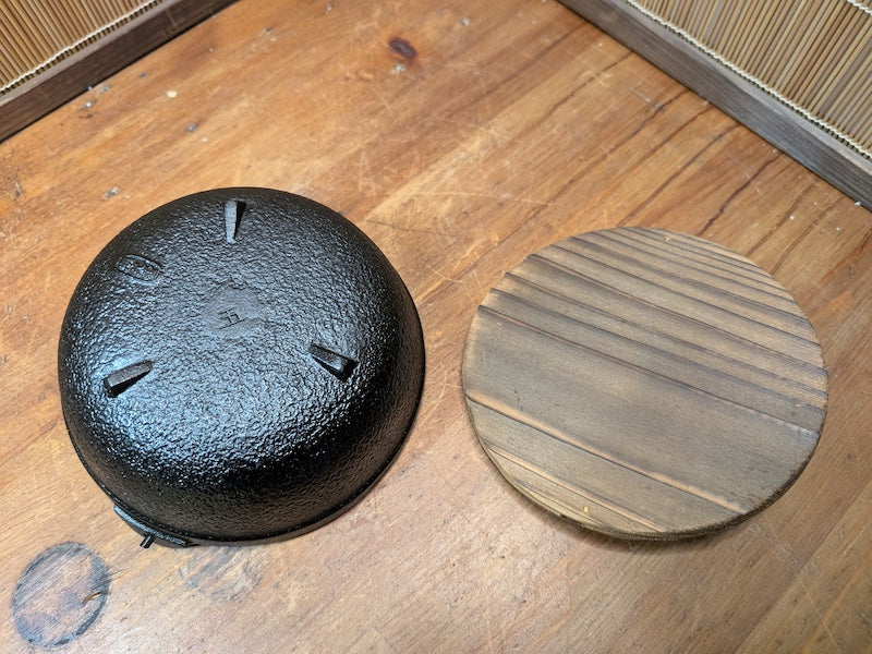 Japanese Nambu Cast Iron Sukiyaki Pot 1990s Unused With Lid Japan