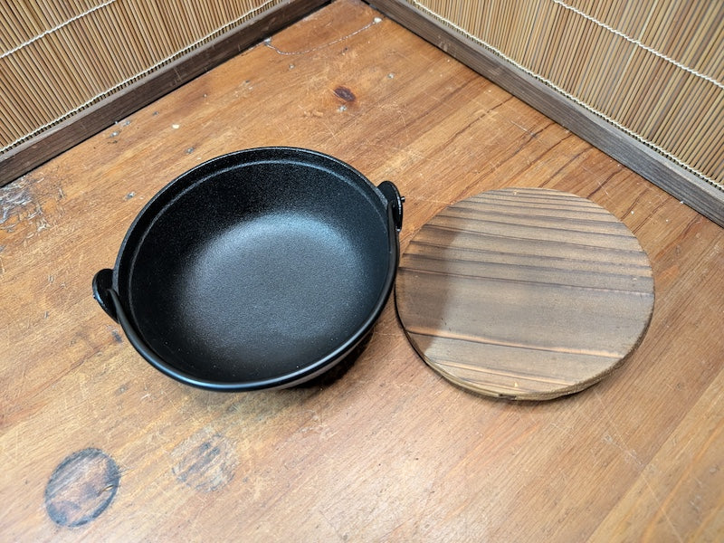 Japanese Nambu Cast Iron Sukiyaki Pot 1990s Unused With Lid Japan
