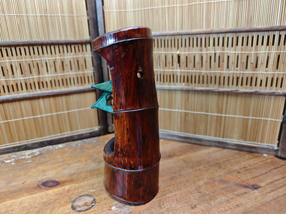Japanese Nambu Tekki Wind Bell in Handmade Bamboo Art Vintage 1950s