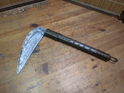 1950s Japanese Ninja Kama Samurai Weapon Signed Forged Steel Artifact