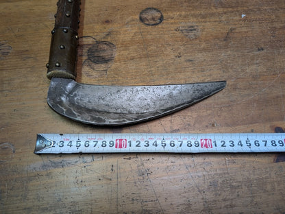 1950s Japanese Ninja Kama Samurai Weapon Signed Forged Steel Artifact