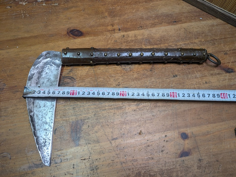 1950s Japanese Ninja Kama Samurai Weapon Signed Forged Steel Artifact