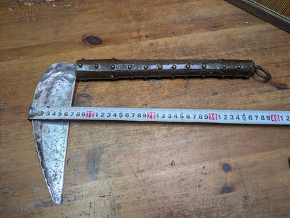 1950s Japanese Ninja Kama Samurai Weapon Signed Forged Steel Artifact
