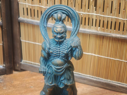 Japanese Niō Guardian Statue 1960s Showa Kongō Rikishi Temple Figure Rare