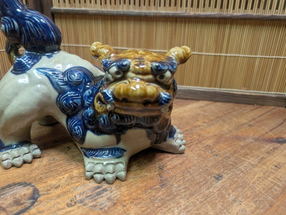 Japanese Shisa Lion Statue Okinawa Left-Side Female Good Luck Charm Japan