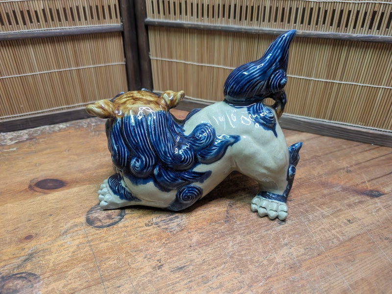 Japanese Shisa Lion Statue Okinawa Left-Side Female Good Luck Charm Japan