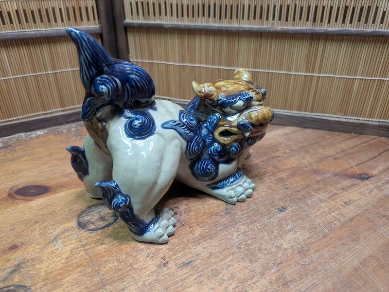 Japanese Shisa Lion Statue Okinawa Left-Side Female Good Luck Charm Japan