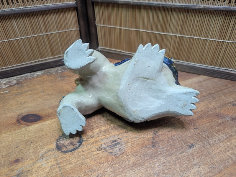Japanese Shisa Lion Statue Okinawa Left-Side Female Good Luck Charm Japan
