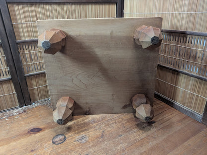 Vintage Japanese Shogi Table 1980s Wooden Shogi Ban Board