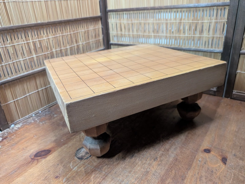 Vintage Japanese Shogi Table 1980s Wooden Shogi Ban Board