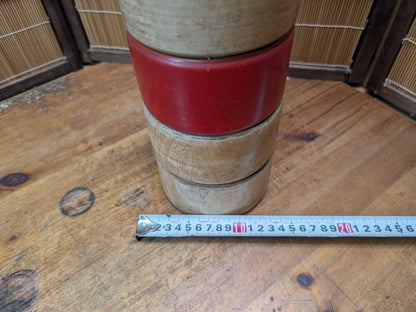Japanese Vintage Daruma Otoshi Wooden Toy Skill Game Auction Japan