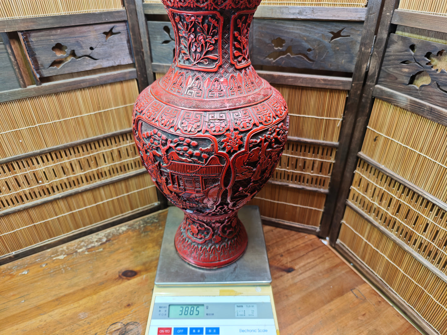 Japanese Vintage Giant Shippo Yaki Cloisonné Vase Copper Japan Auction