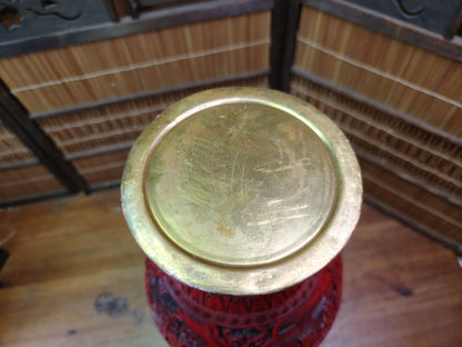 Japanese Vintage Giant Shippo Yaki Cloisonné Vase Copper Japan Auction
