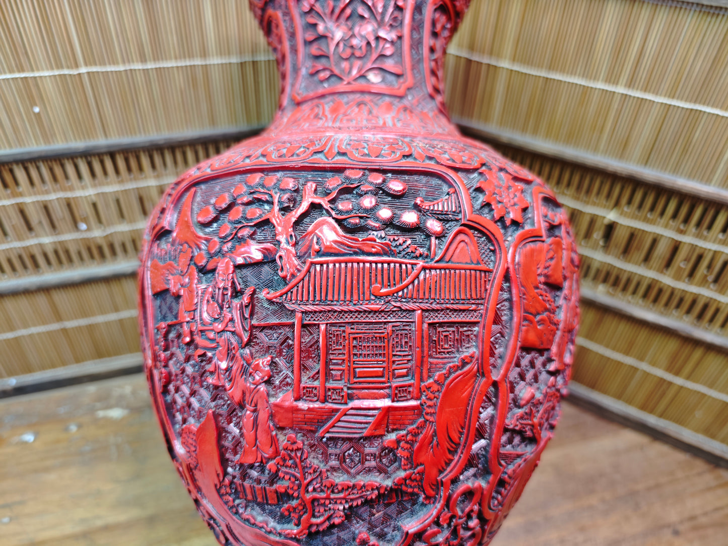 Japanese Vintage Giant Shippo Yaki Cloisonné Vase Copper Japan Auction