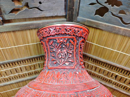 Japanese Vintage Giant Shippo Yaki Cloisonné Vase Copper Japan Auction