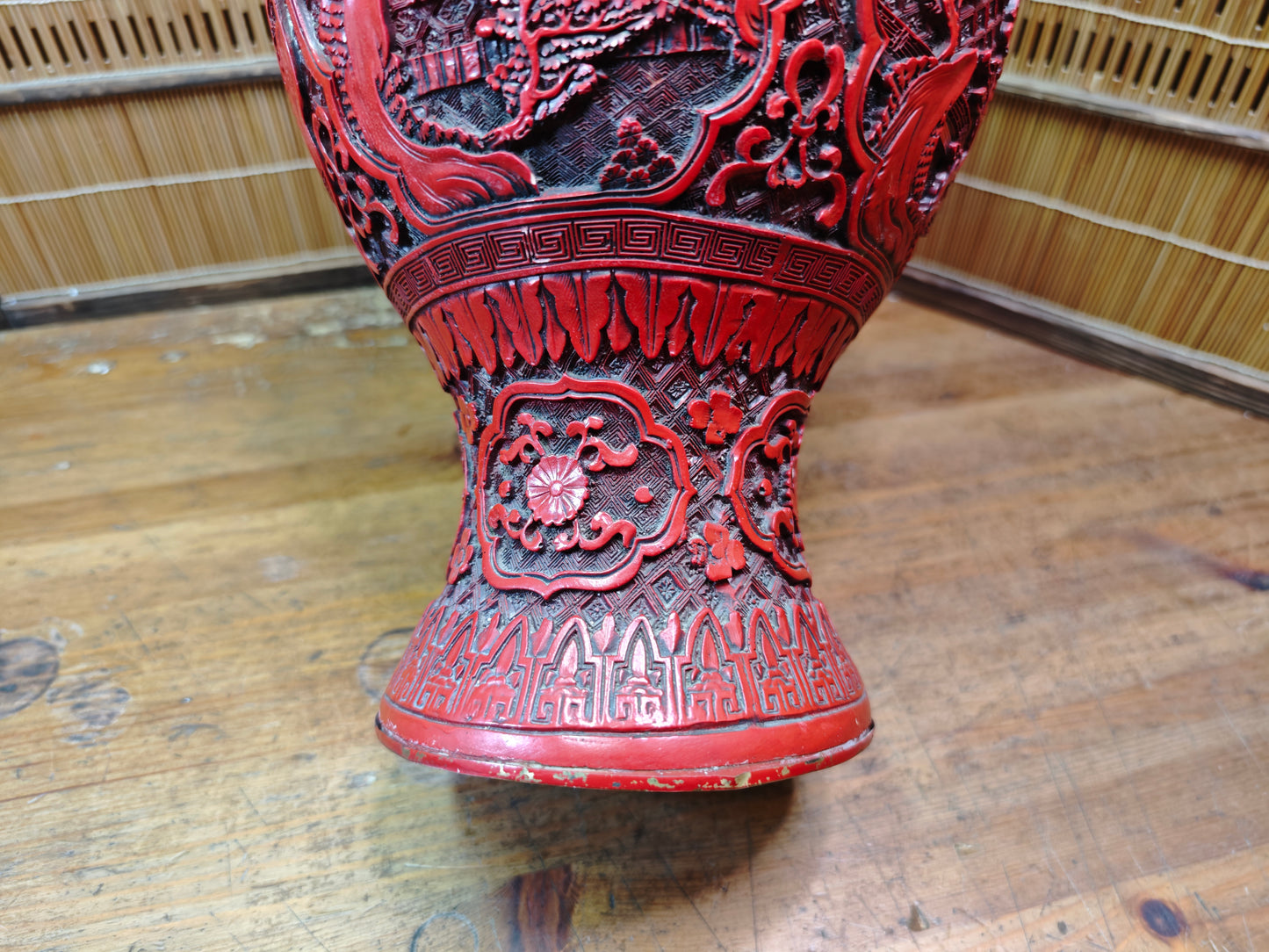 Japanese Vintage Giant Shippo Yaki Cloisonné Vase Copper Japan Auction