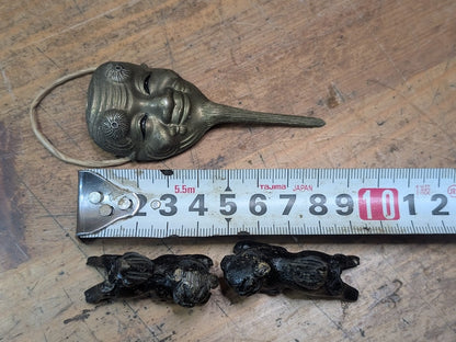 Japanese Vintage 1950s Miniature Bronze & Cast Iron Set Nambu Tekki Auction JP