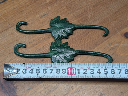 Rare 1950s Japanese Nambu Steel Wall Hanging Ikebana Flower Vase
