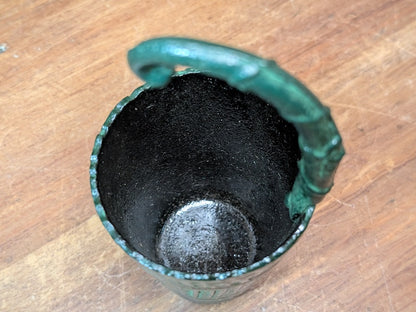 Rare 1950s Japanese Nambu Steel Wall Hanging Ikebana Flower Vase