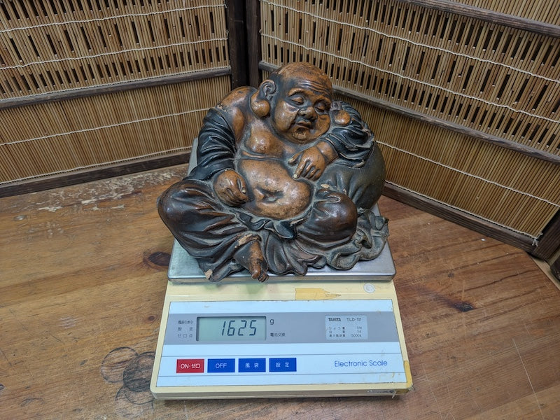 1950s Japanese Hotei Buddha Figurine Sleeping Laughing Buddha