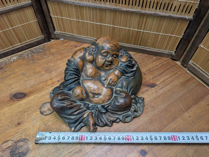 1950s Japanese Hotei Buddha Figurine Sleeping Laughing Buddha