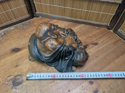 1950s Japanese Hotei Buddha Figurine Sleeping Laughing Buddha