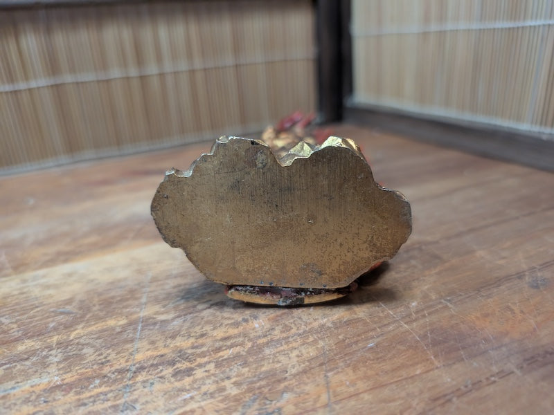 1950s Japanese Brass Fudo Myoo Statue Buddhist Naritasan Temple Artifact