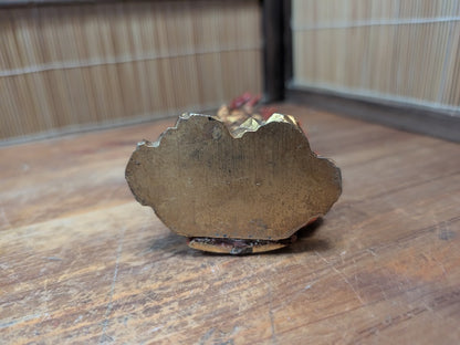 1950s Japanese Brass Fudo Myoo Statue Buddhist Naritasan Temple Artifact