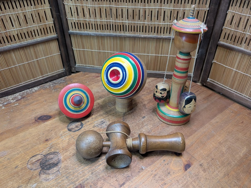 Japanese Vintage 1950s–60s Wooden Toys Handcrafted Collection