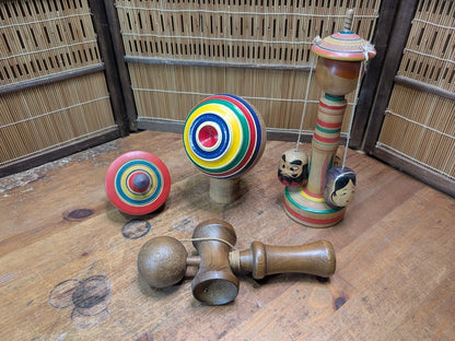 Japanese Vintage 1950s–60s Wooden Toys Handcrafted Collection