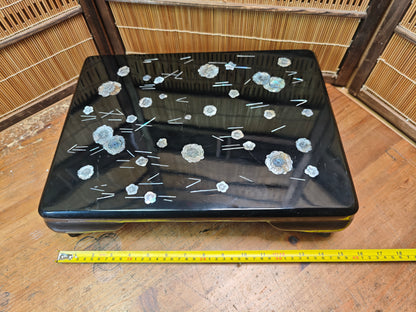 Japanese Vintage Bonsai Display Table Kadai Raden Abalone Inlay Stand