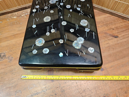Japanese Vintage Bonsai Display Table Kadai Raden Abalone Inlay Stand