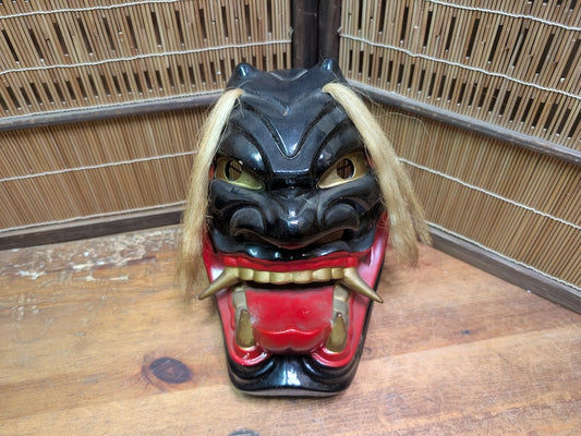 Japanese Vintage Oni Pottery Mask Demon Wall Art & Festival Decor