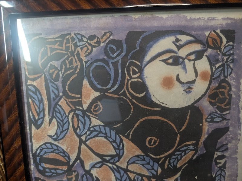 Shikō Munakata Woodblock Print 1960s | Japanese Sōsaku Hanga Art