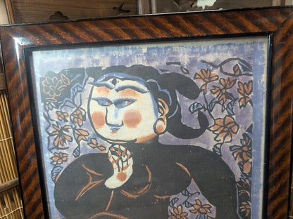 Shikō Munakata Woodblock Print 1960s Japanese Sōsaku Hanga Art
