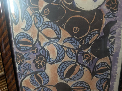 Shikō Munakata Woodblock Print 1960s | Japanese Sōsaku Hanga Art