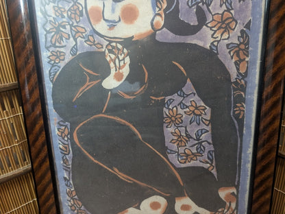 Shikō Munakata Woodblock Print 1960s Japanese Sōsaku Hanga Art